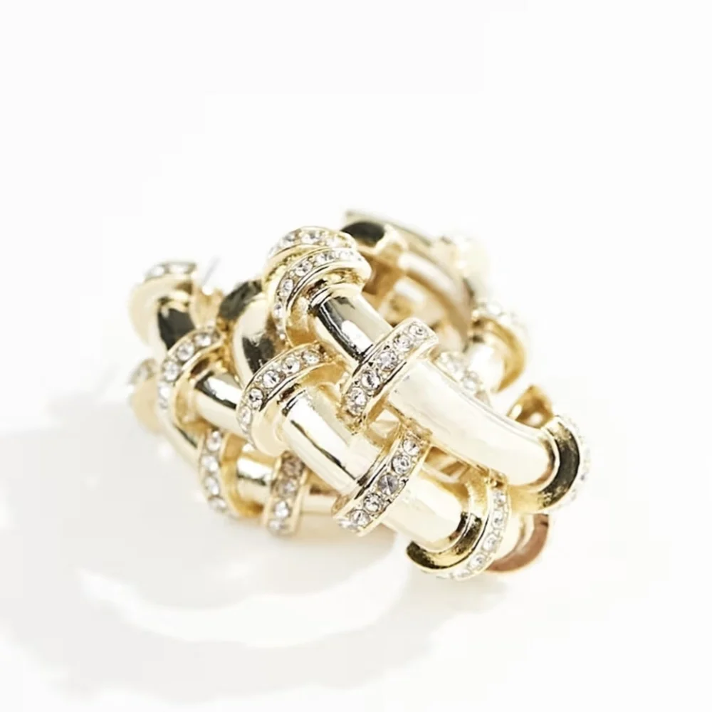 ASOS Gold and Silver Crystal Embellished Earrings - Picture 5 of 5